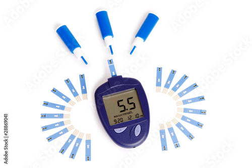 Valokuva Glucose Meter with diabetic Items