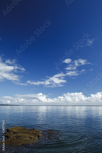 Blue sky of Hilo Bay at Hawaii photo