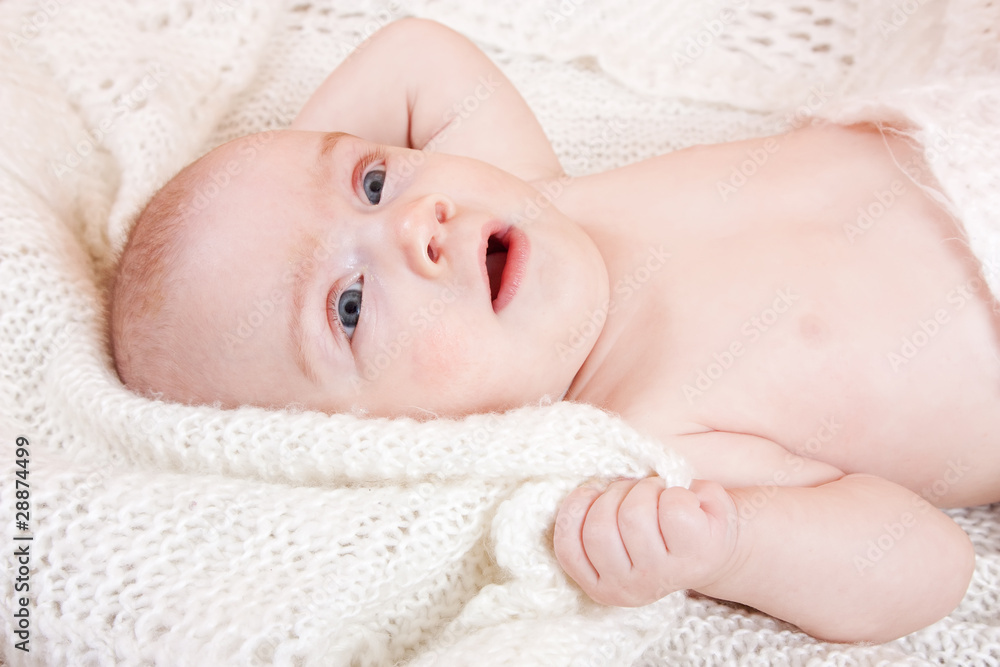 baby with white shawl baby with white shawl