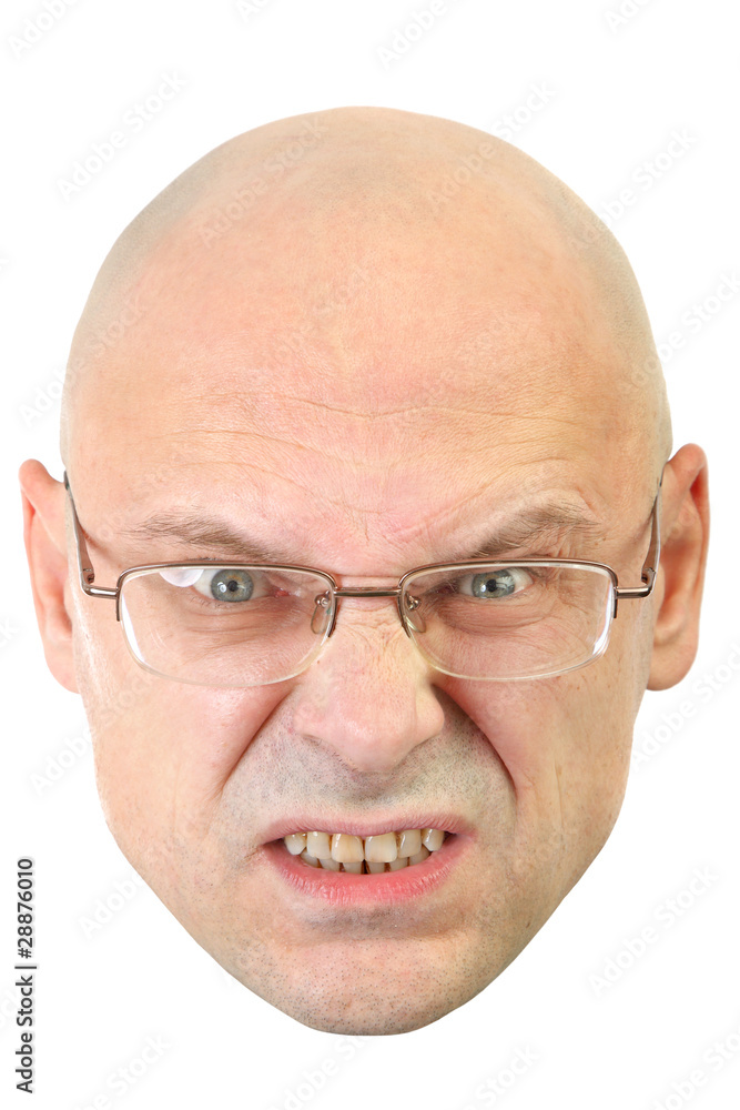 Man with glasses angry facial expression Man with glasses angry facial expression