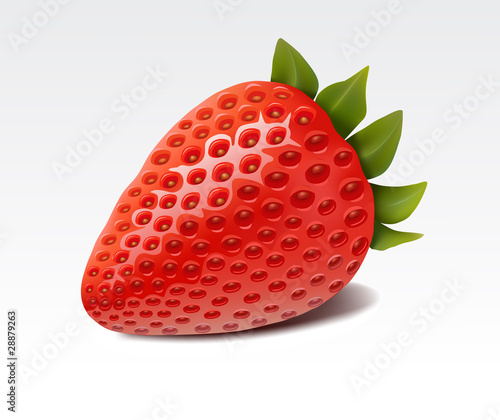 Fresh isolated strawberry