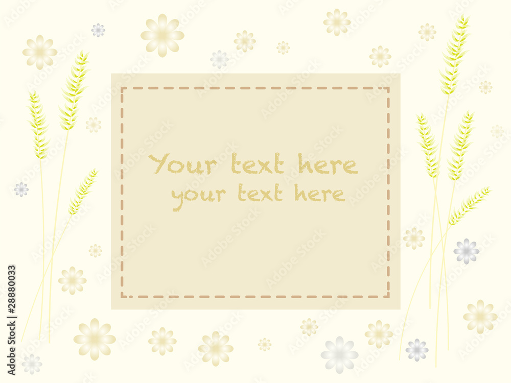 pastel nature card with space for text