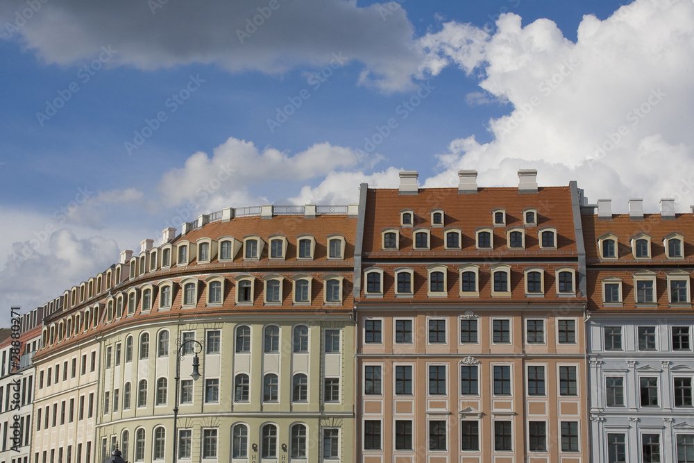 Häuserzeile am Neumarkt / neuer Markt in Dresden Häuserzeile am Neumarkt / neuer Markt in Dresden