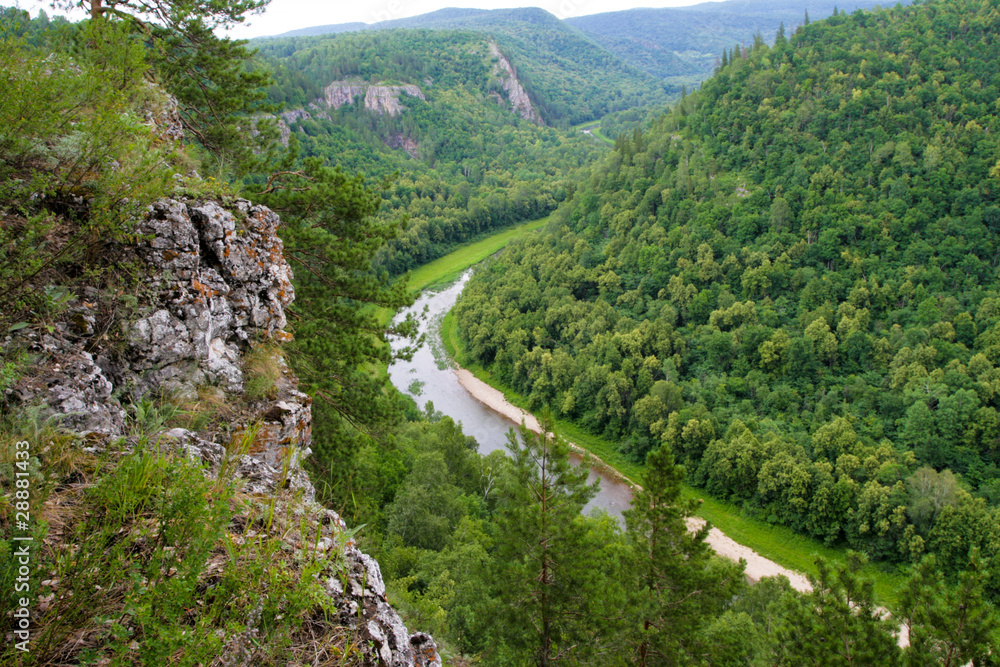Southern Urals. Mountains and river Southern Urals. Mountains and river