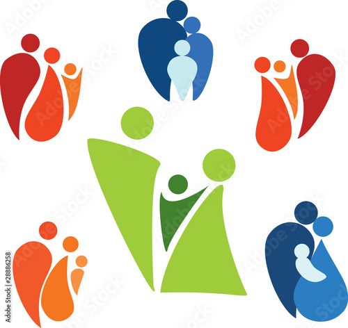 family icon, symbol set