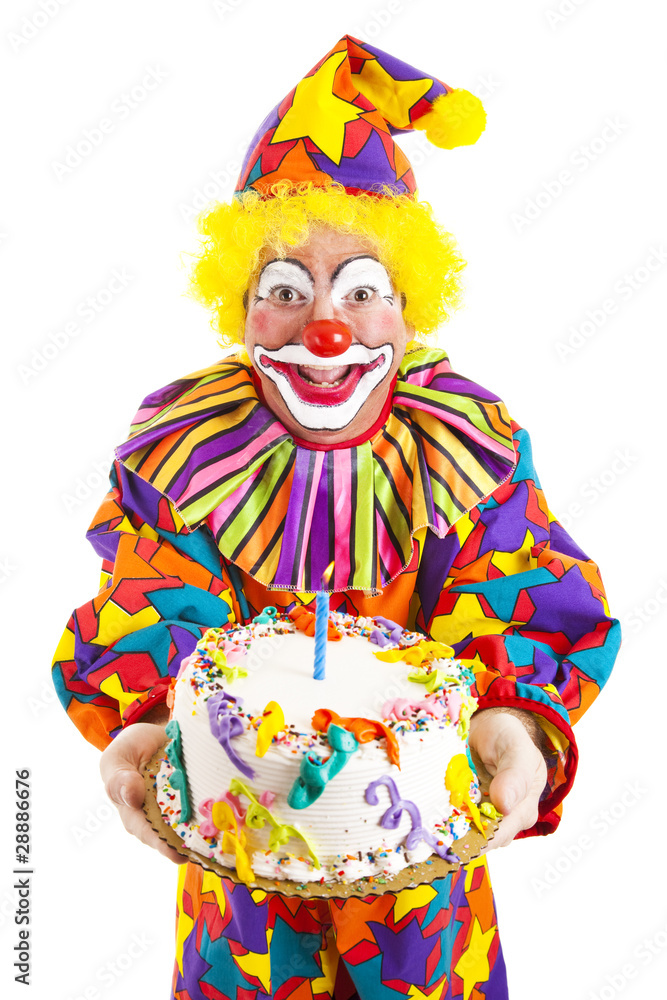 Birthday Clown With Cake