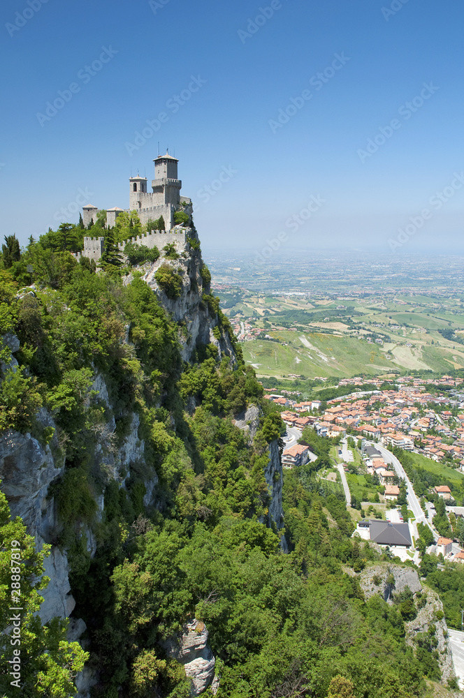 First Tower Guaita Vertical view at Repubblica di San Marino