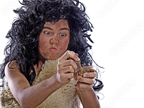 neanderthal making fire with stones