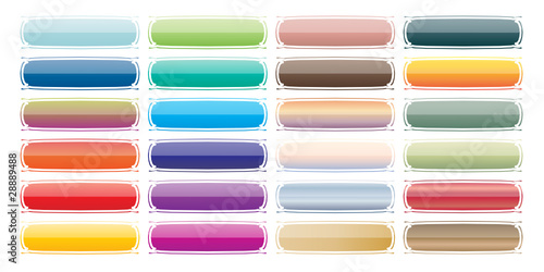 Set di pulsanti web colorati