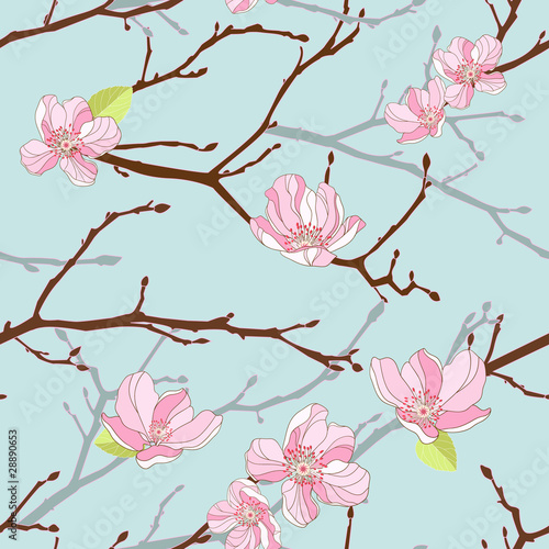 Apple-tree seamless background