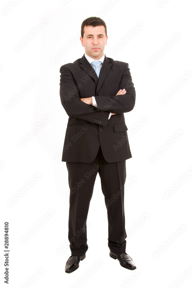 Young business man full body standing against white background Young business man full body standing against white background