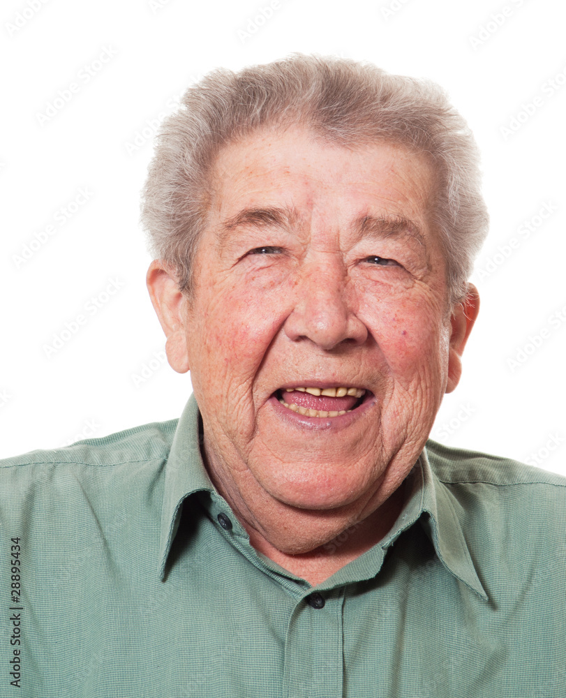 Obraz premium Lachender alter Mann