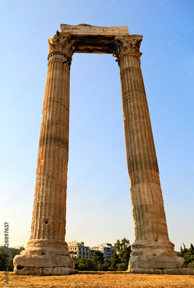 columns of the temple of Olympian Zeus in Athens (Greece)