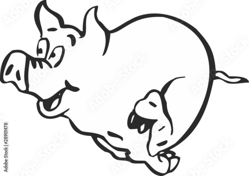 Rennendes Schwein