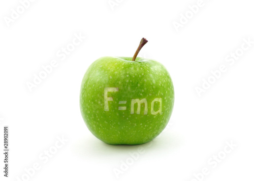 Newton second law on apple