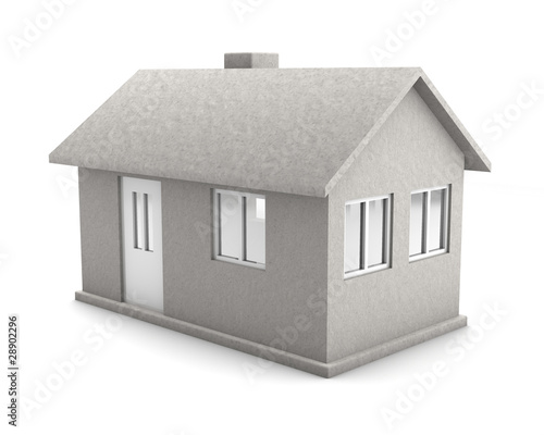 isolated white house