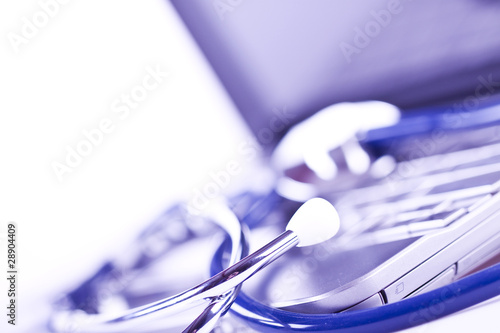 Computer and stethoscope