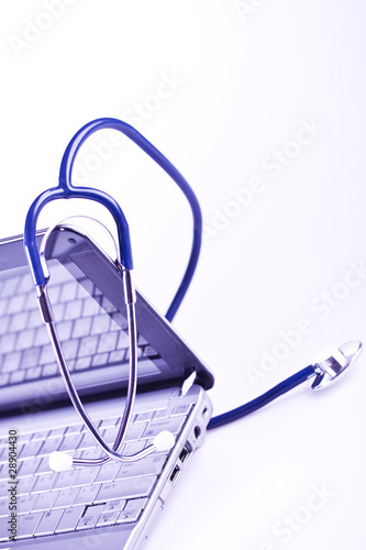 Computer and stethoscope