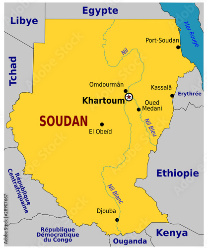 Carte du Soudan photo