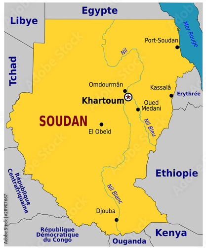 Carte du Soudan