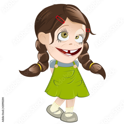 cartoon mädchen kind