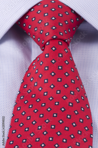 business power tie in red