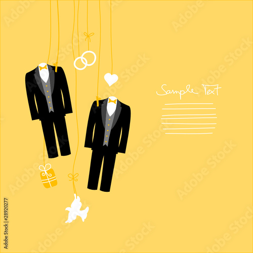 Hanging Wedding Symbols Mr. & Mr. Gold