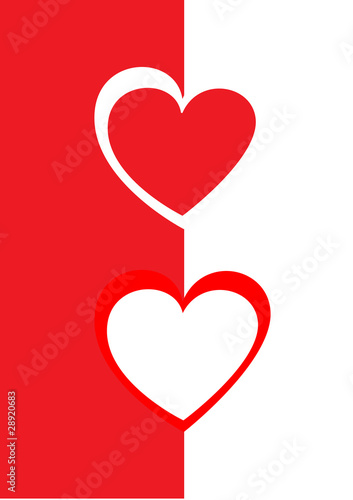 Red and white hearts