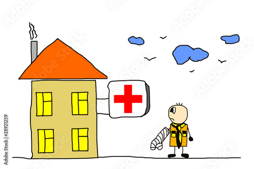 man in hospital