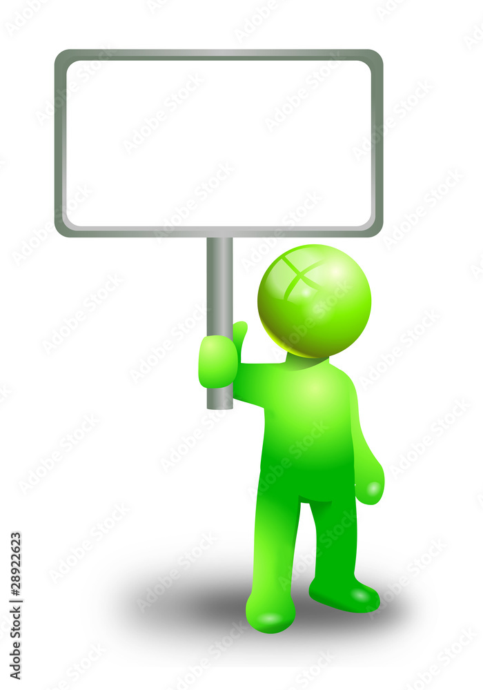 green man sign board green man sign board