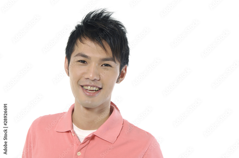 Young man with happy facial expression Young man with happy facial expression