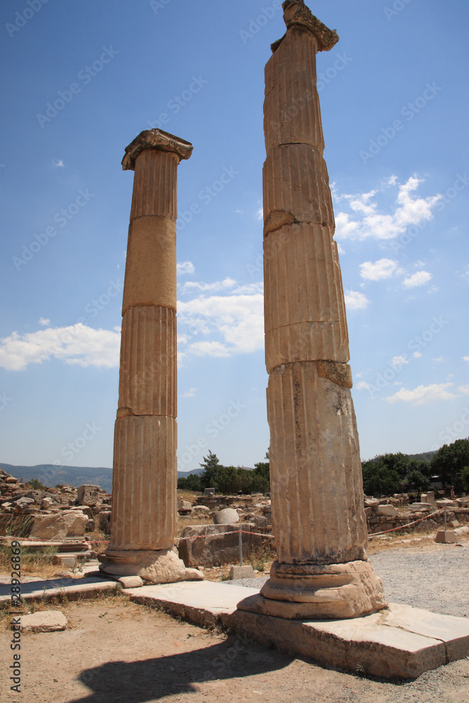 2 ancient columns at Ephesus
