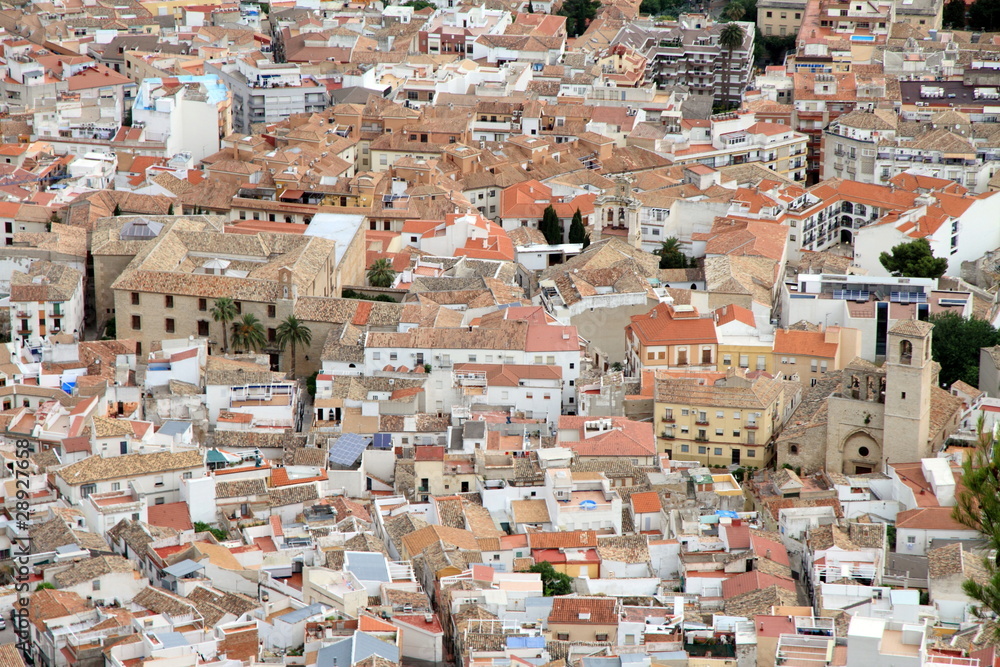 Jaen view from Santa Catalina´s castle, Andalusia, Spain