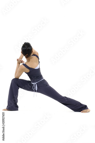 Exercising asian woman