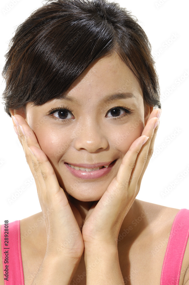 Portrait of a happy young asian girl smiling. Portrait of a happy young asian girl smiling.