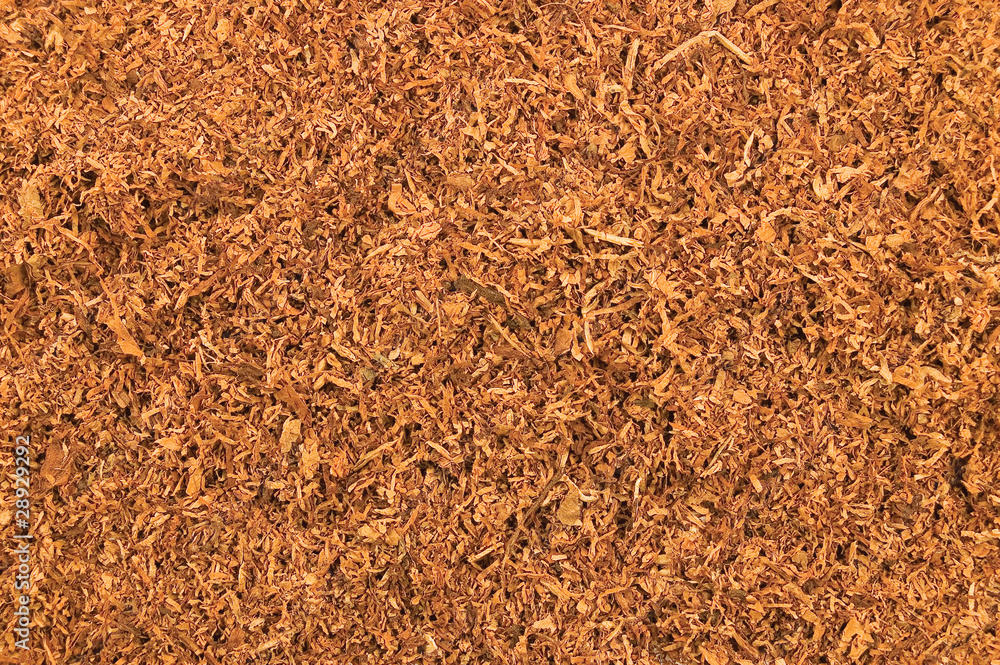Cut Pipe Tobacco Texture Background, Macro Closeup Cut Pipe Tobacco Texture Background, Macro Closeup