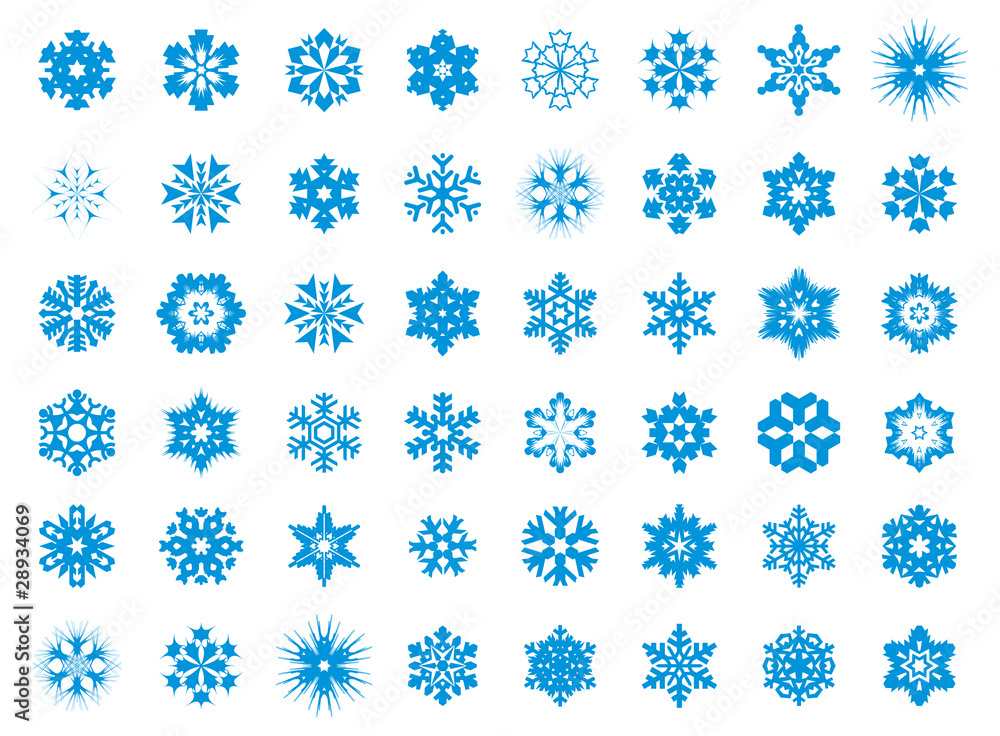 Big set of 48 snowflakes - 2