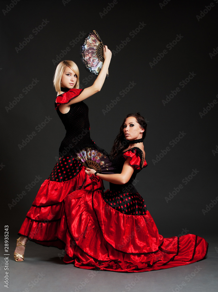two sexy spanish dancers Stock Photo | Adobe Stock