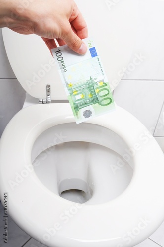 money and toilet