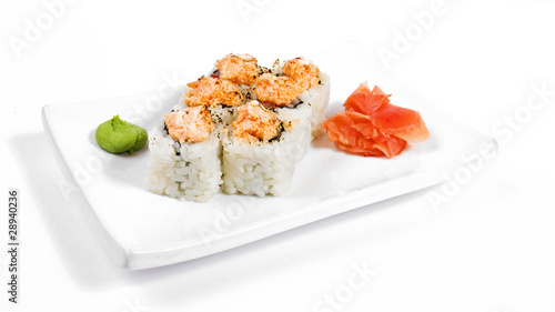 rolled and sushi