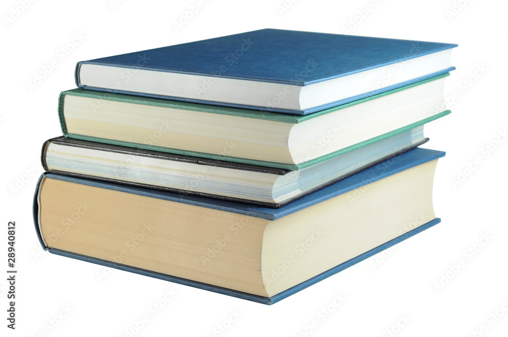 Stack of luxury bound books isolated on white Stack of luxury bound books isolated on white
