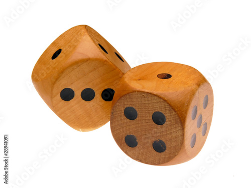 Retro wooden dice