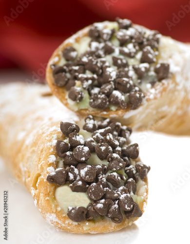 Obraz na płótnie Cannoli with chocolate chips w salonie