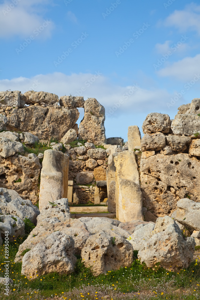 Fotografie Ggantija neolithic  temples (3600 B.C.)