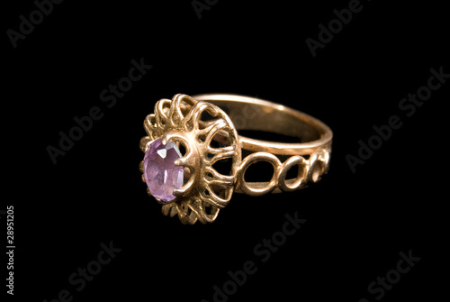 The Golden Ring with amethyst