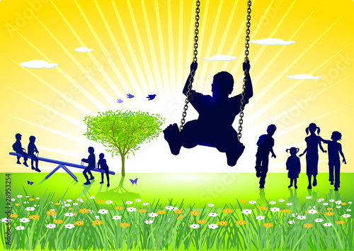 Schaukel mit Kinder