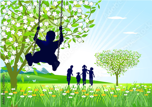 in den Frühling schaukeln