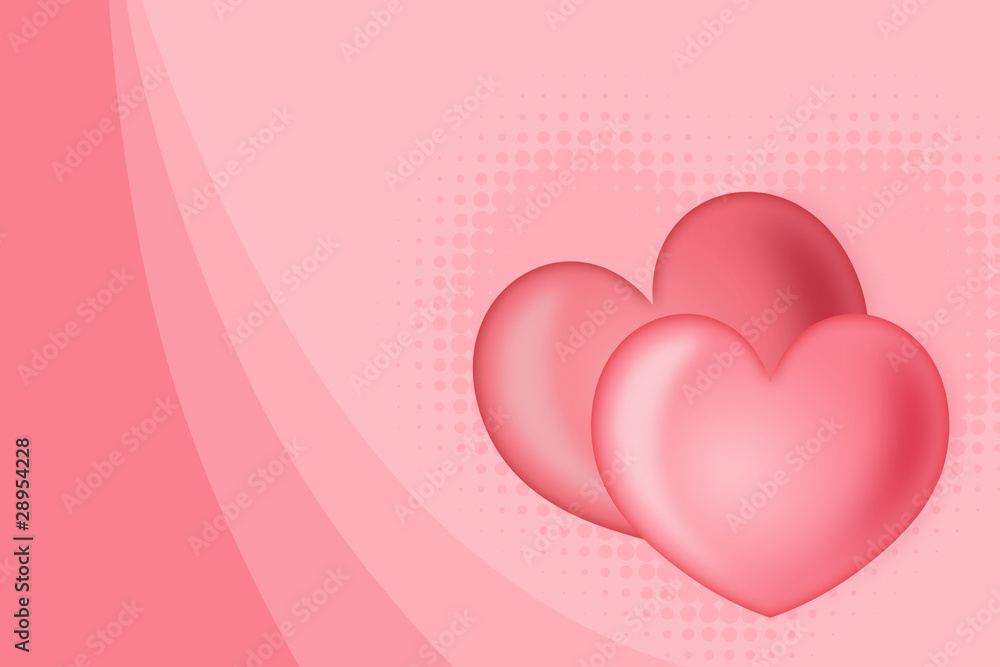 Abstract background of c by two hearts
