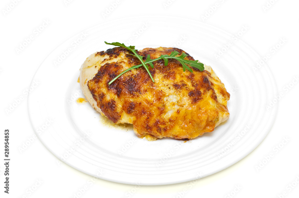 chicken breast baked in cheese