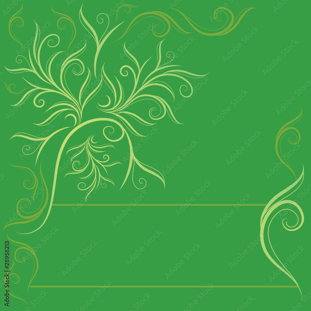 Design with decorative tree from leafs Design with decorative tree from leafs